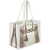 Dotpraise Chic Canvas Tote with Fashion-Inspired Print – Funny Gift Bag for Women, Stylish Holiday Present, Foldable Everyday Carryall