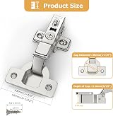 Furniware 2 Pcs Soft Close Cabinet Hinges 110 Degree 35mm Concealed view 7