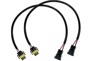 DAMA AUTOMOTIVE LIGHTING DAMA H11 H8 Wiring Harness Connector Extension Cable for Headlight & Fog Light Halogen Bulb 17" Long Wires (Pack of 2)