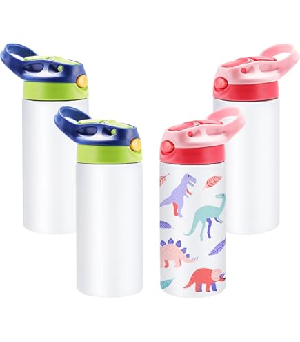 CANNTAI [Pack of 4] Sublimation Blanks 12oz Straight Double