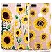 iPhone 8 Plus Case, iPhone 7 Plus Case, [3-Pack] CarterLily Watercolor Flowers Floral Pattern Soft Clear Flexible TPU Back Case for iPhone 7 Plus iPhone 8 5.5'' - Sunflowers