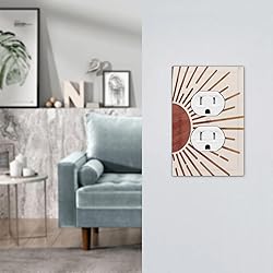 Wpshijia Mid Century Boho Sun 1 Gang Single Duplex