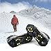 WAYPOR Ice Grips, Traction Cleats, Ice Cleat, Easy Slip On, Outdoor Durable, 10 Steel Studs, Stretchable, Prevent Slipping from Ice/Snow, Extra Studs Included in Each Package.
