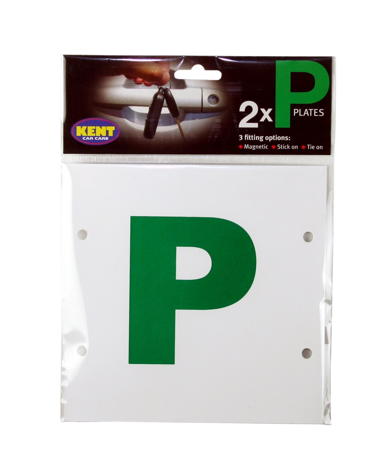 Kent Car Care P-Plates Magnetic, Stick-On/Tie-On