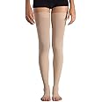 +MD Thigh High Compression Stockings Open-Toe 20-30mmHg Firm Medical Support Socks for Varicose Vein Swollen legs NudeS