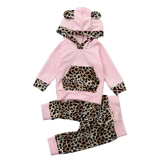 Cotton Blend,Long Sleeve,Leopard Print boy girl