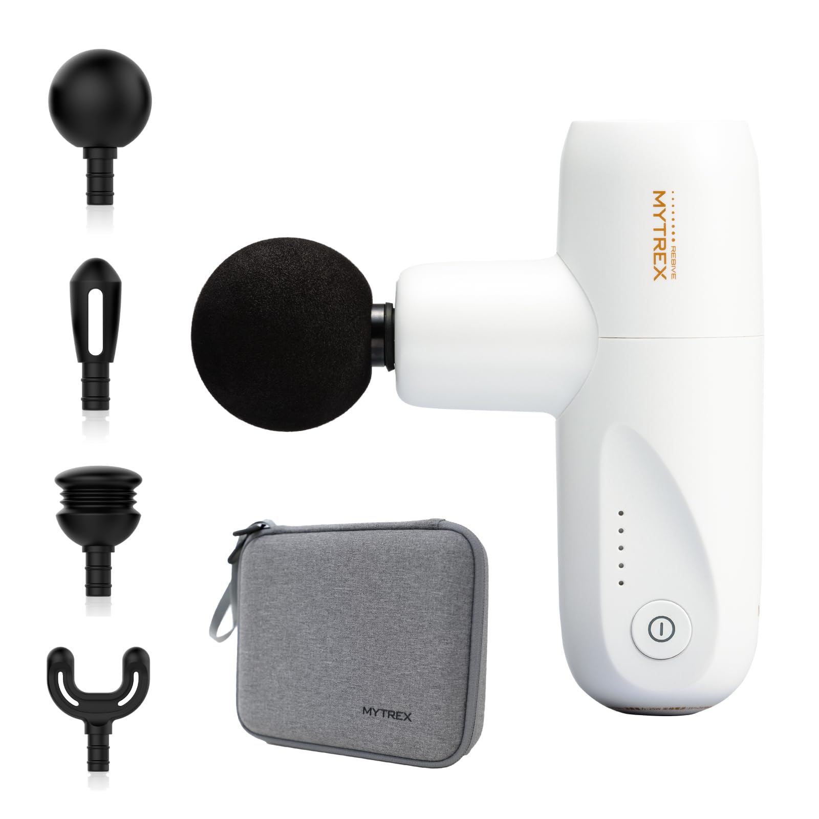 MYTREX マイトレックス REBIVE MINI XS ホワイト 筋膜リリースガン ハンディガン ボディケア フェイスケア 筋肉ほぐし 振動 肩 腰 足 小型 軽量 リバイブミニエックスエス MT-RMXS21W商品画像