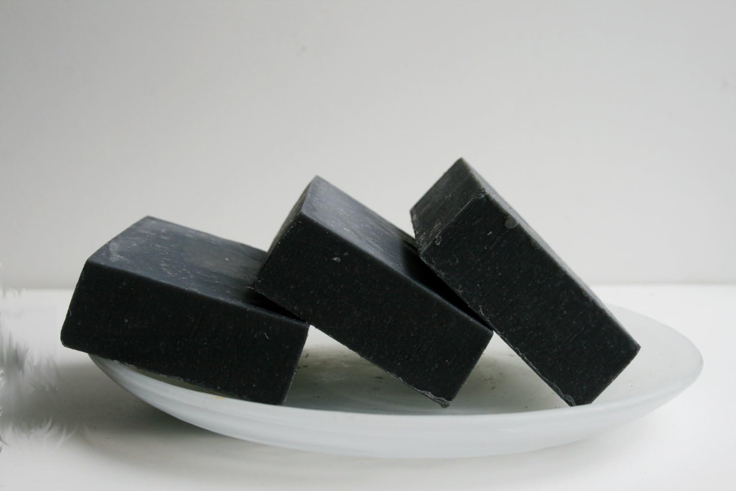 Activated Charcoal Soap Bars - Set of 3 Soaps,. All Natural Detoxifying Face & Body Cleanser. Great for Acne, Eczema, Psoriasis, Rosacea