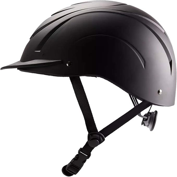 LXFTK Youth Black Horseback Riding Helmet, Children's