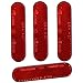LBZE Quick Mount Reflector,Red Plastic Oval Stick-on Car Reflector Sticker,Work for Cars, Trailer, Motorcycle, Trucks, Boat and The Ground,4pack (red)