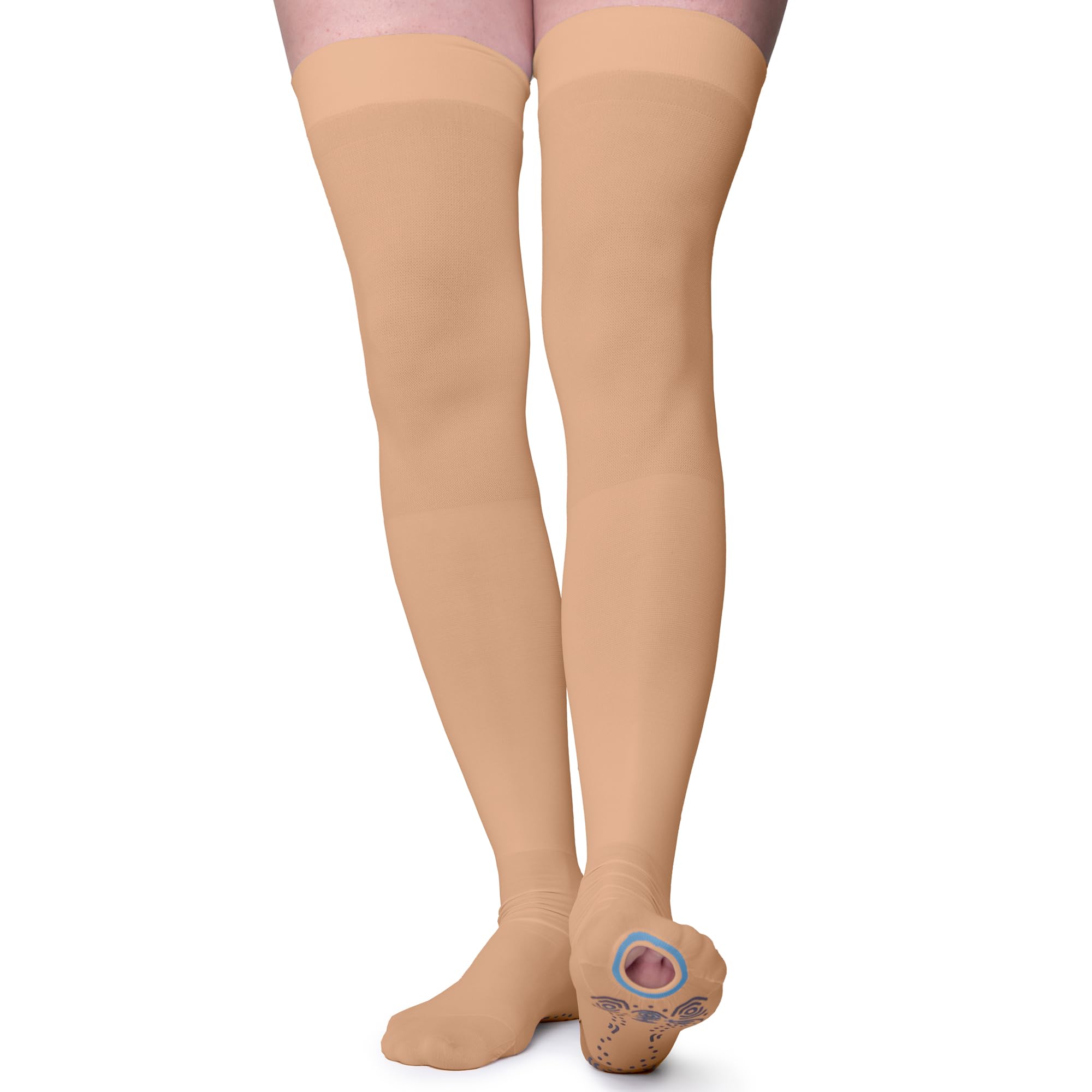 FITLEGS AES Grip, Thigh Length - Medium - Beige