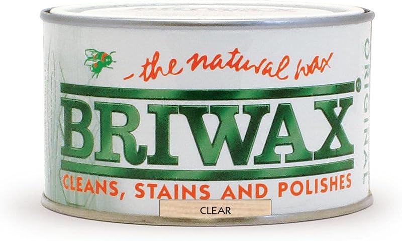 Briwax Original Clear 400g Wood Wax Polish Furniture Restoration DIY Cleaning