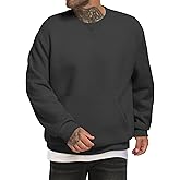TUREFACE Men's Crewneck Sweatshirt Casual Long Sleeve Sweat Shirts Comfy Basic Winter Pullover Shirt