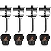 4-Pack Bamboo A1 mini/A1/A2L Hotend Kit, 0.2/0.4/0.6/0.8mm Hardened Steel Nozzle for Bambu Lab A1 Series/A2L, 3D Printer Print Head Replacement Nozzle for Bambu A1 Parts Precision&amp;High-Speed Printing