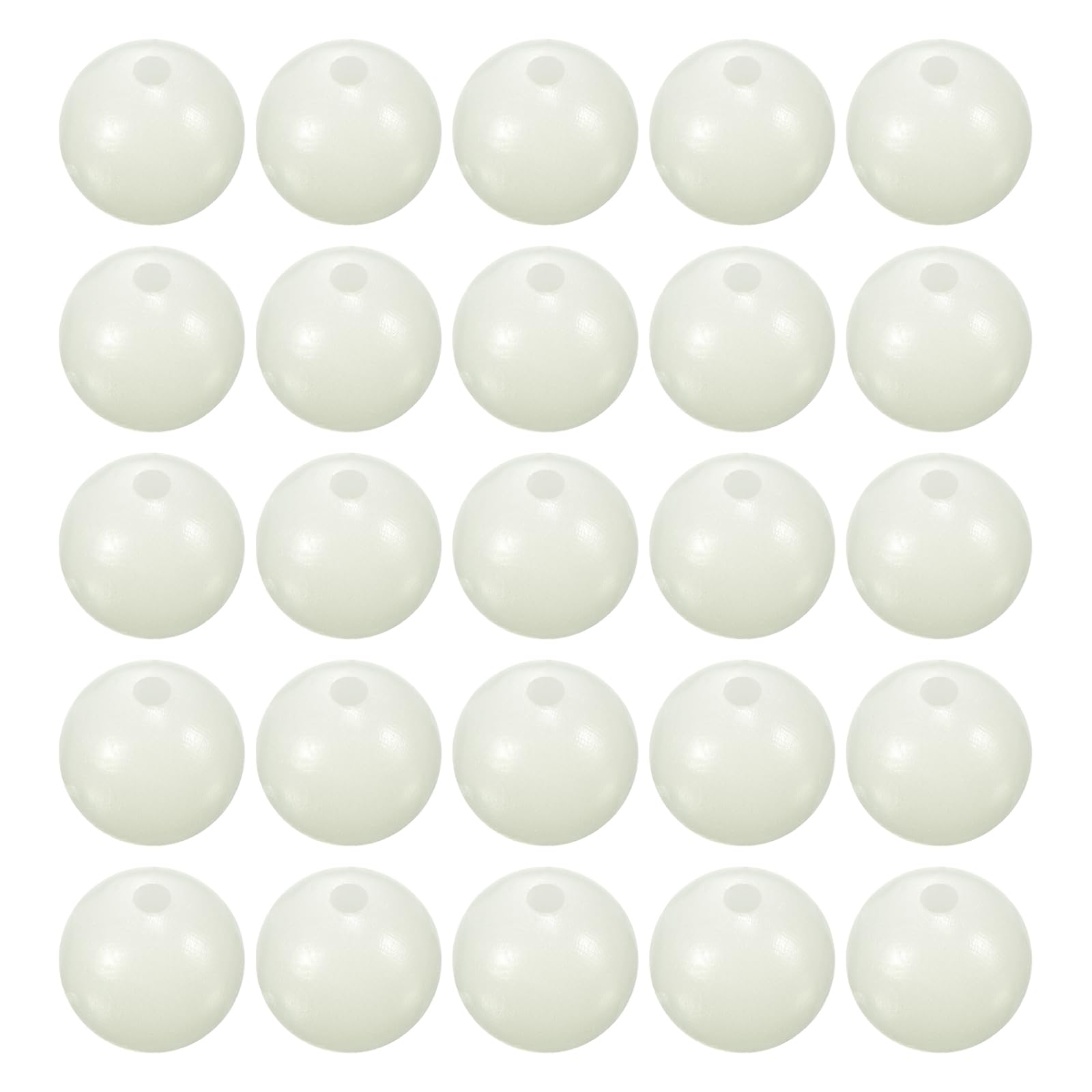 M METERXITY 200 Pcs Glow Fishing Beads - Plastic Luminous Round Soft Bait Egg Lure Rigs Apply to Outdoor Tackle Tool (7mm, White)
