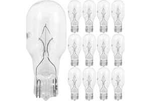 QYKAVM 12-Pack 12 Volt 11 Watt Low Voltage T5 Landscape Light Bulbs for Malibu lights Landscape, Appliance, RV, Outdoor Landscape Lights Lamp -1/4 Wedge Base Small Light Bulbs,2800K Warm White,CRI 85, Clear