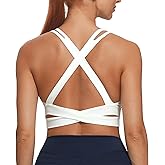 Aoxjox Women's Workout Sports Bras Fitness Trainning Infinity Gym Bra Yoga Crop Tank