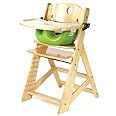 Keekaroo Height Right™ High Chair with Infant Insert & Tray, Natural/Lime, ONE Size (0051403KR-0002)