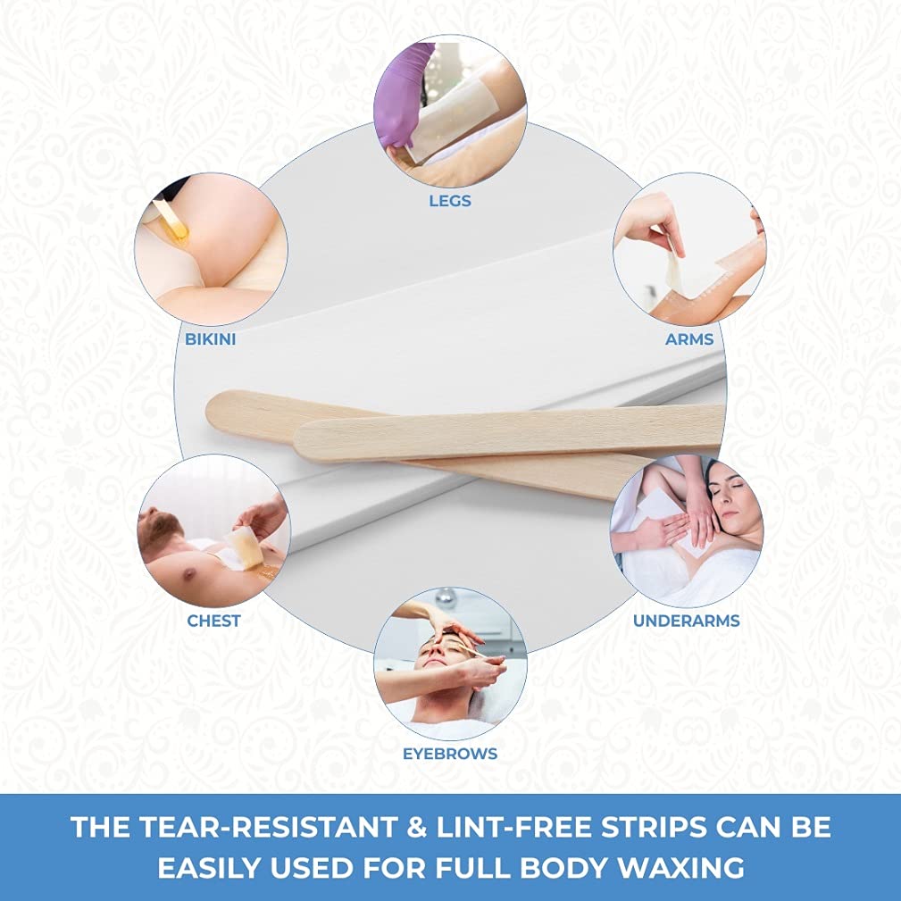 ForPro Professional Collection Non-Woven Epilating Strips, White, Tear-Resistant, Pre-Cut Strips For Hair Removal, 3