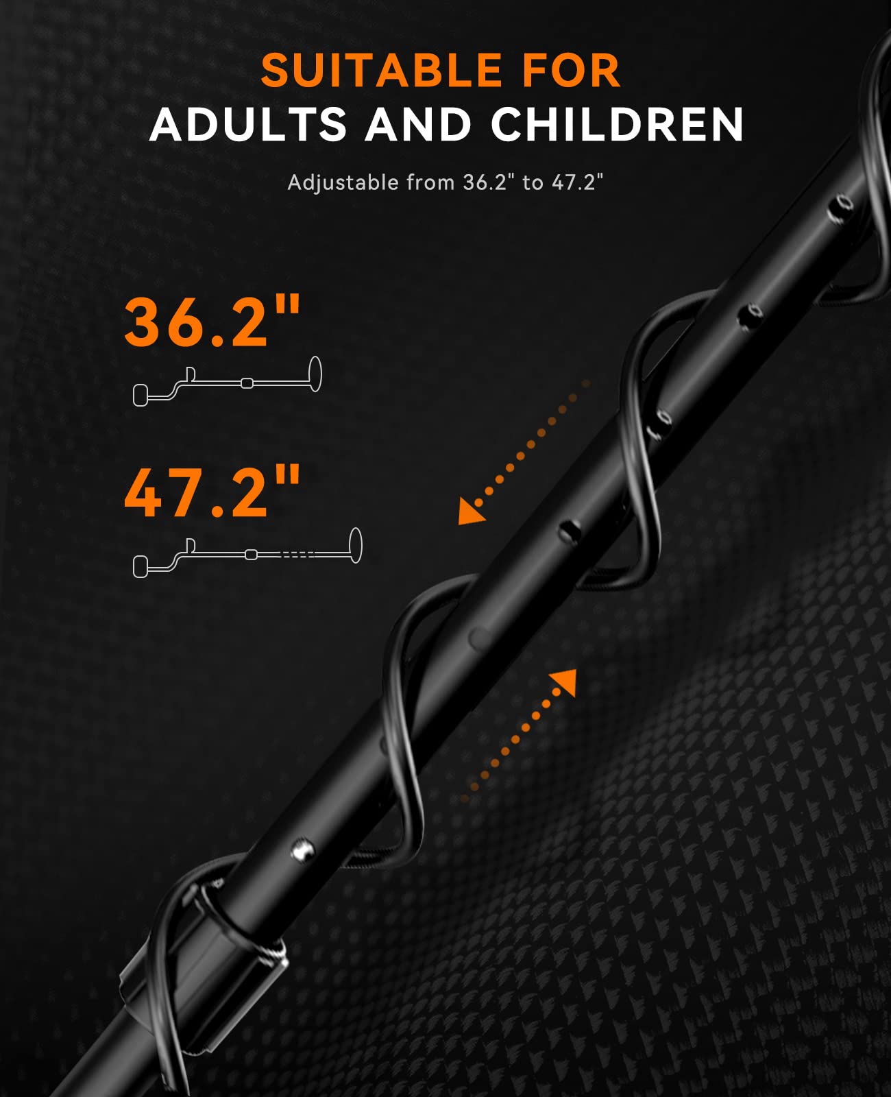 SUNPOW Metal Detector, IP68 Waterproof Coil, Identify 9 Types of Metals, High Accuracy, 10 Inch Detection Depth, 5 Modes, Strong Anti-Interference, Suitable for Adults and Kids (OT-MD07)