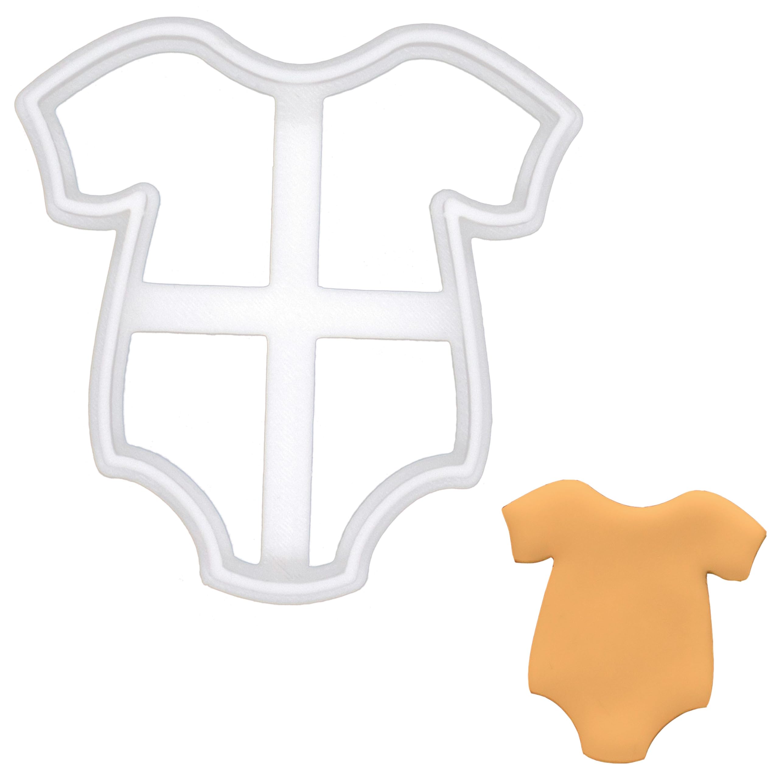 BAKERLOGY Baby Clothes Cookie Cutter - Detailed Biscuit Cutter Design for Baking and Crafts, Ideal on Fondant, Dough, Clay