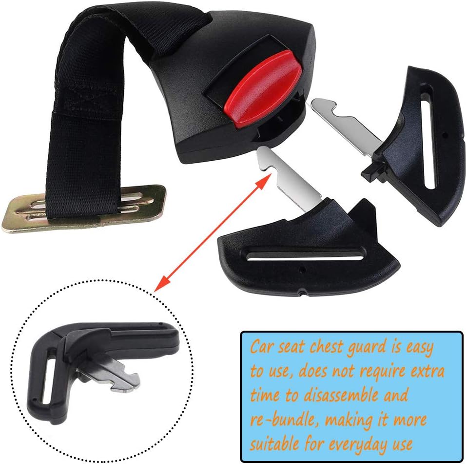 ZYCC Car Seats Crotch Buckle, Clip Fixed Lock Buckle Seat Belt Strap Harness Chest Seat Belt 5 Point Adjustable Strap for Children,Toddlers Stroller Chair Pram Buggy Kid Pushchair Car Seat Safety - Image 4