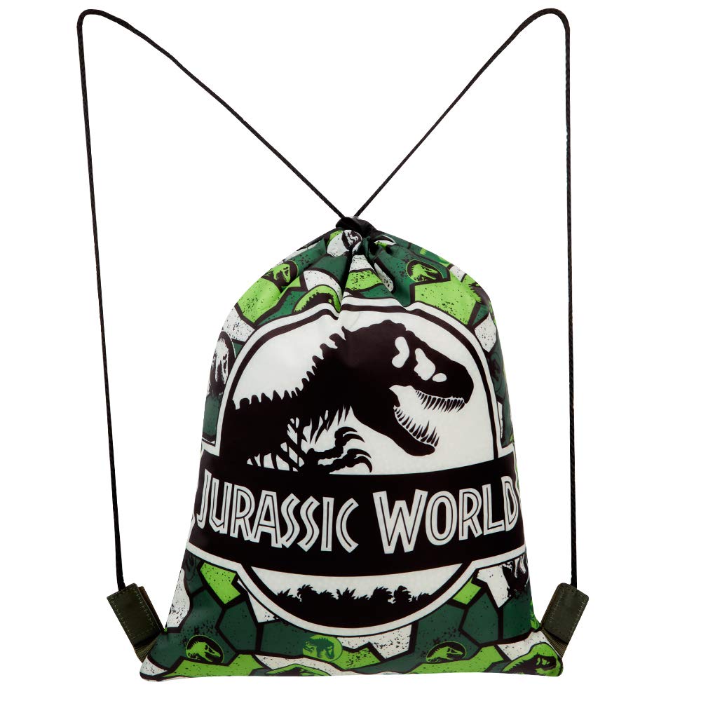 Jurassic World Drawstring Bag, Boys String Bag For School, Gym, Travel, Swimming, Kids Dinosaur Gifts