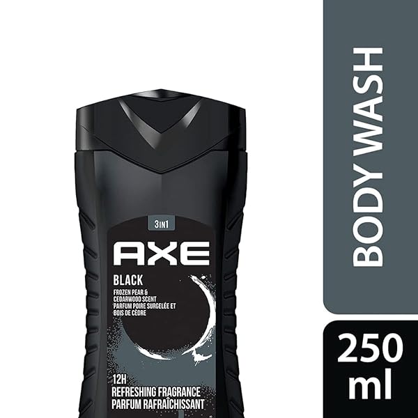 AXE BLACK- FROZEN PEAR & CEDARWOOD SCENT 3 IN 1 BODY WASH| FACE WASH| HAIR WASH