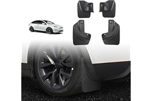 Motrobe Tesla Model X Mud Flaps Splash Guards No Drilling Required Tire Protection TPE Fender Exterior Accessories for Model X 2023 2022 (Set of 4)
