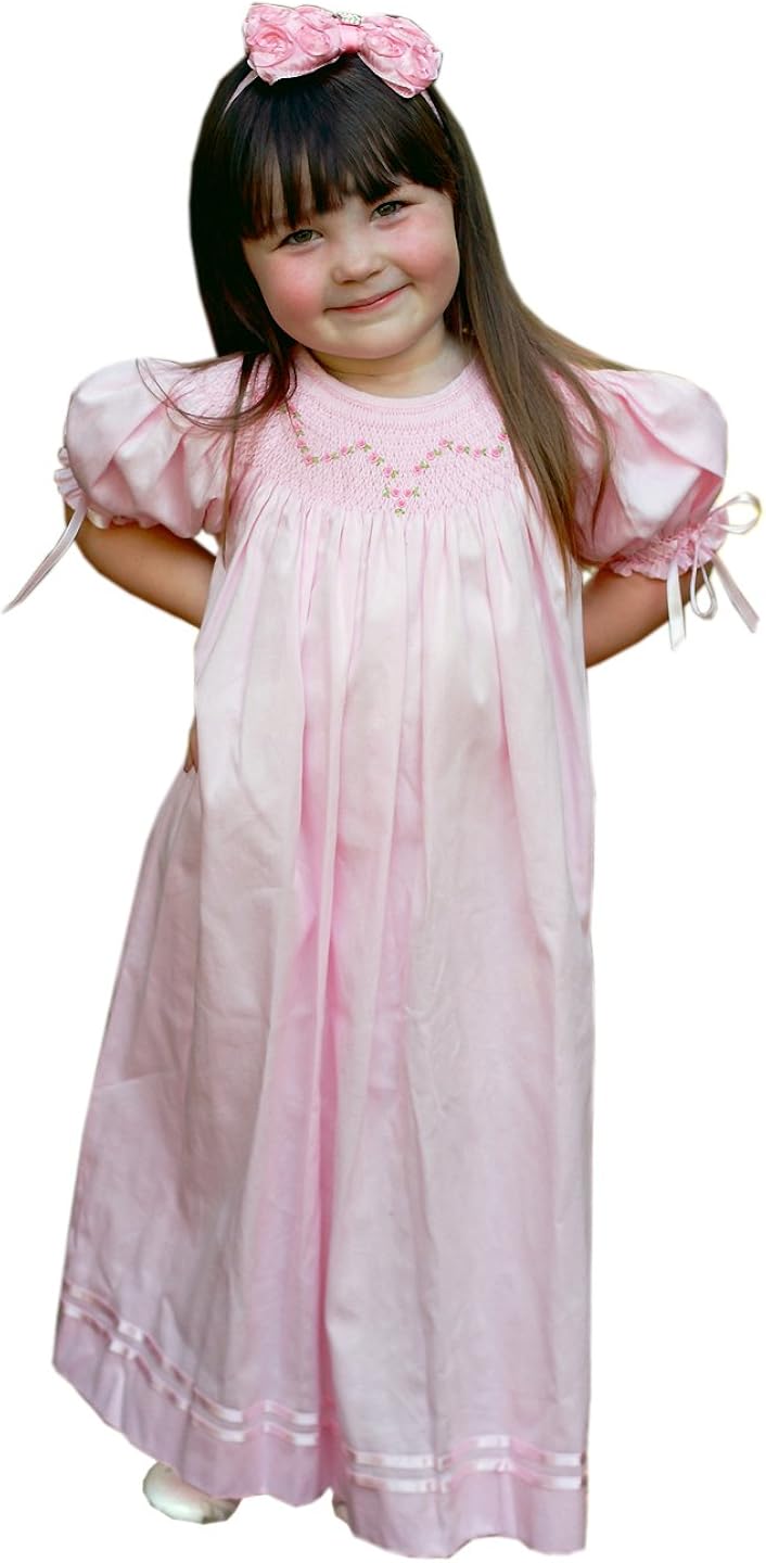 pink dress with green leaves