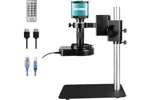 NICE-POWER Digital Microscope for Soldering, 48MP 1080P HDMI USB Benchtop Industrial Magnifier, 4K Video Record Microscope,15