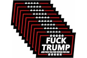 LIMECUTE 10 Pack Fuck Trump and Fuck You for Voting for Him Anti Trump Stickers Laptop Bumper Decal Window Waterproof Car Stickers