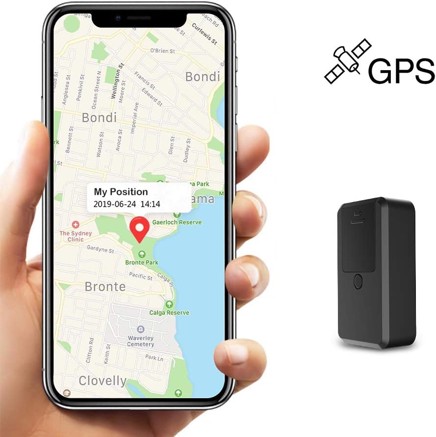 Mini GPS Tracker,Kimfly GPS Tracker Anti-thief GPS Tracking Device SMS Locator Global Real Time tracking for Car/Vehicle/Motorcycle/Bycicle/Kids/Wallet/Documents/Bags with App for iOS and Android