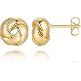 Gold Studs Earrings for Women 14k Gold Stud Earrings for women Exquisite Small Stud Earring for Women Well-polished Studs Jewelry 10mm