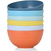 Homestockplus Unbreakable Cereal Bowls 25 OZ Microwave and Dishwasher Safe BPA-Free Bowl Dessert Bowls for Serving Soup, Oatmeal, Pasta and Salad [Set of 6]