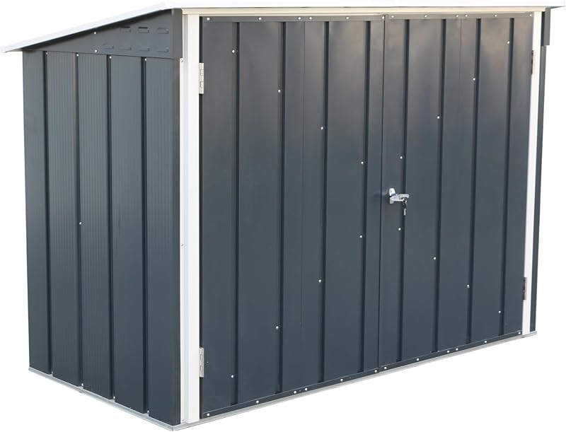 Duramax 2 Bike Metal Storage Shed Lockable Double Doors Garden Bike Storage