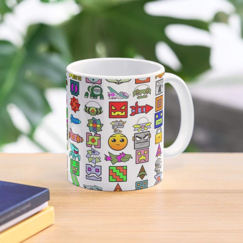Games Dash Icons Geometry Fun Best 11 Ounce Ceramic Coffee Mug Gift