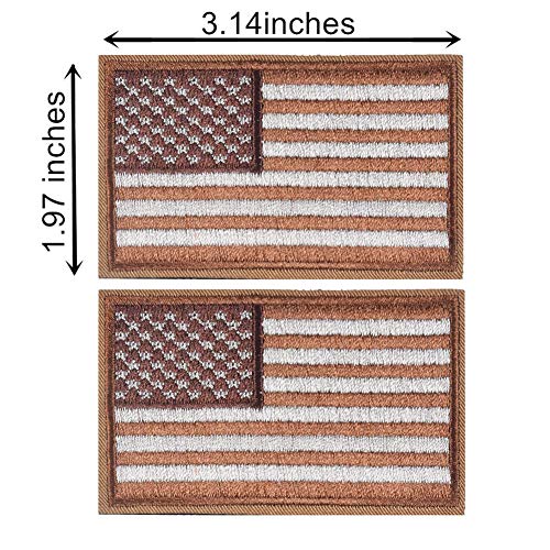ULTNICE USA Flagge Patches 2er Pack - Selbstklebende Taktische Militär Patches Anthrazit