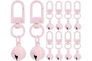 PATIKIL 10 PCS Dog Bell, Cat Bell Small Pet Collar Bells Keychain Cute Bulk Loud Jingle for Dog Collar Charm Pendant