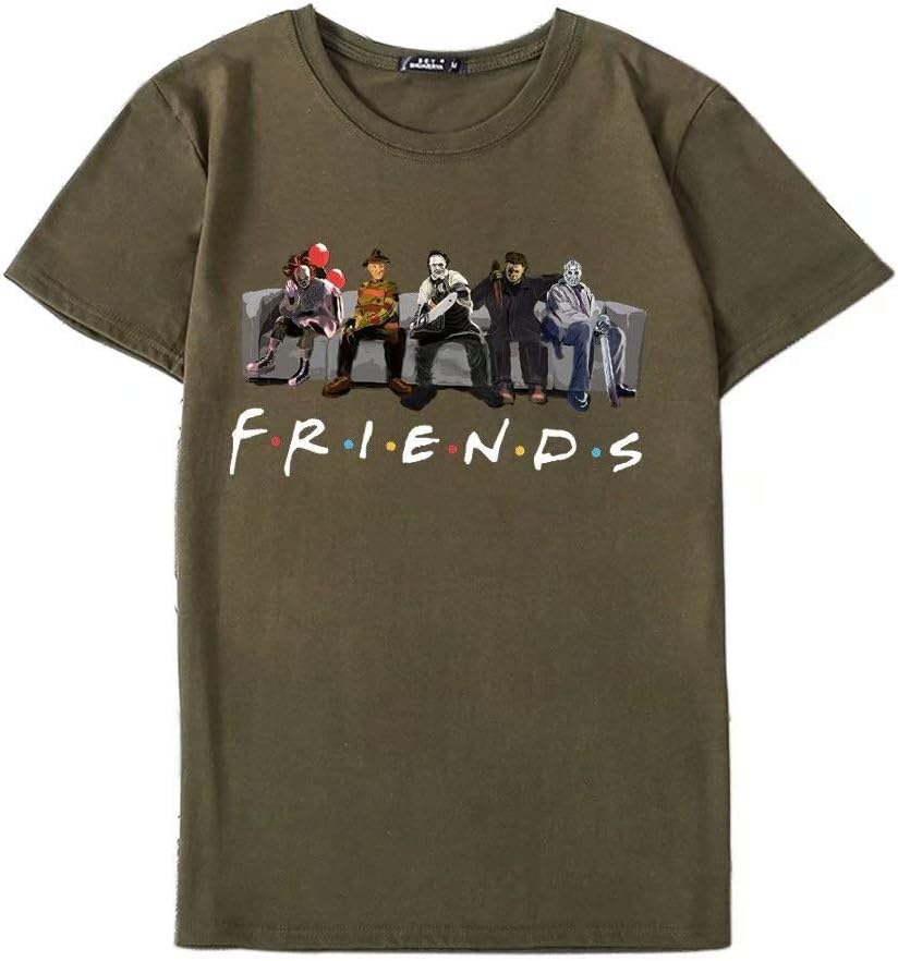 XFei Friends Horror Shirt Halloween Shirt Mens Scary Costume T-Shirt for Men Women