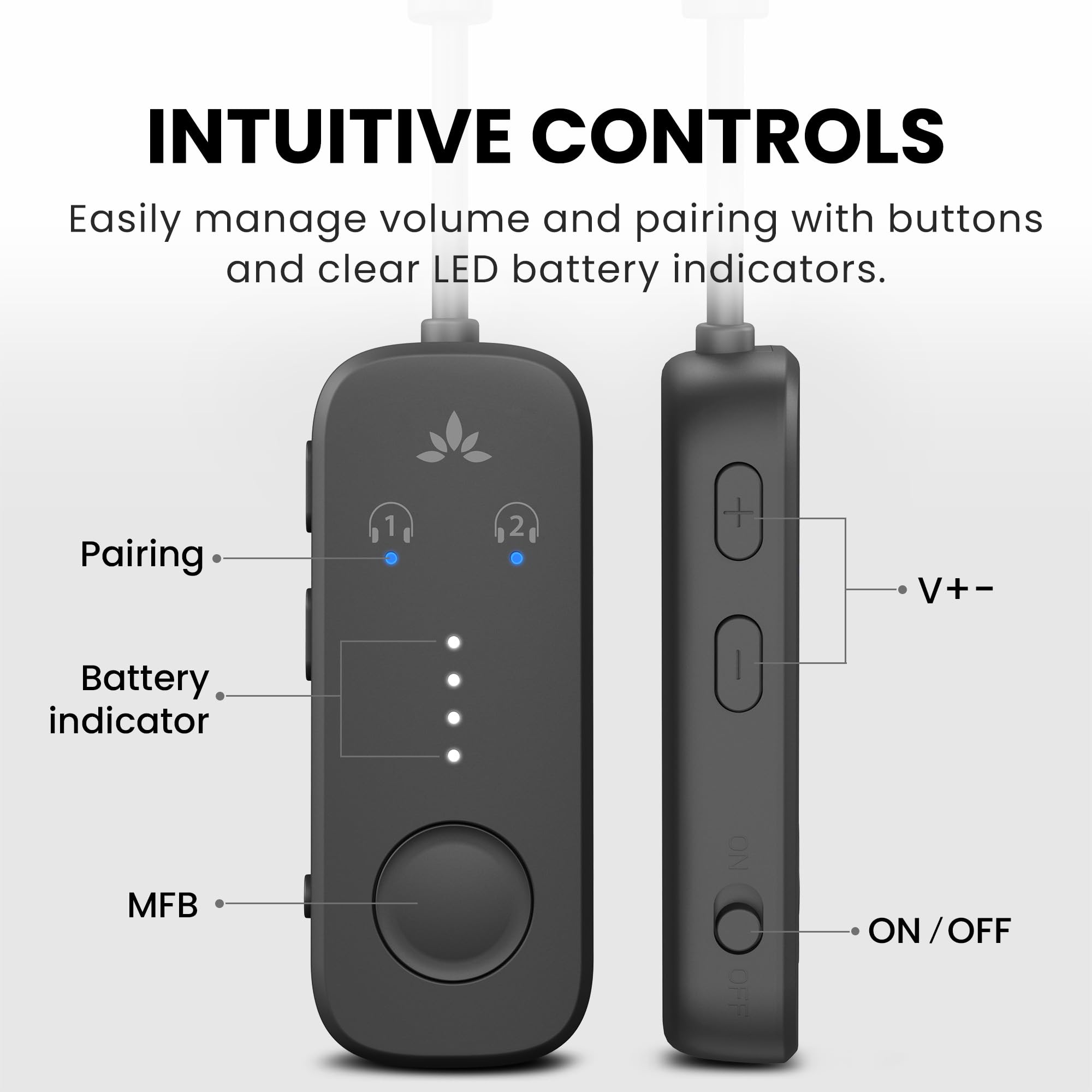 Avantree Relay - Airplane Bluetooth 5.3 Adapter with Qualcomm aptX Adaptive, Supports 2 AirPods or Headphones, 20Hr Playtime, 3.5mm AUX Wireless Audio Transmitter for Travel Flight, Airline, Gym
