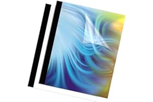 Fellowes Thermal Presentation Covers-3/8-Inch, 90 Sheets, -90 Sheet Capacity-Rectangular-Polyvinyl Chloride (PVC)-10/Pack-Cle
