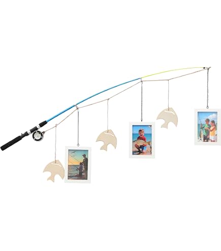 The Big Catch Fly Fishing Pole Photo Picture Holder Frame Themed Decor
