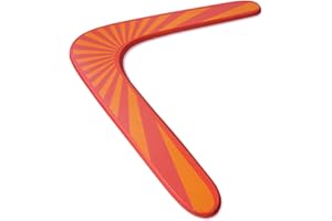 HOMEE Handmade Boomerang Maneuver Dart Outdoor Sports Classic V-Shaped Boomerang Wood Equipment Suit for Kids Over 6 and Adults The Best Flying Toy (Orange)