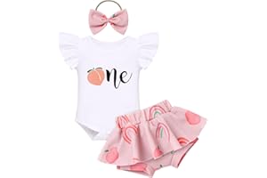 IMEKIS Baby Girl Mouse 1st Birthday Outfit Romper Shorts Cake Smash Photo Shoot
