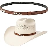 Gamboa Hat Bands for Cowboy and Cowgirl Western Accesories for Men and Women Leather Style Hat Belt Band