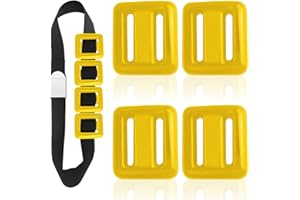 Esamploe 4 Pcs Dive Weights on Nylon Surfaces,Dive Weights with Diving Weight Belt,Coated Diving Weights for Freediving,Spearfishing,Scuba Weight Belt for Waist 32" to 52"