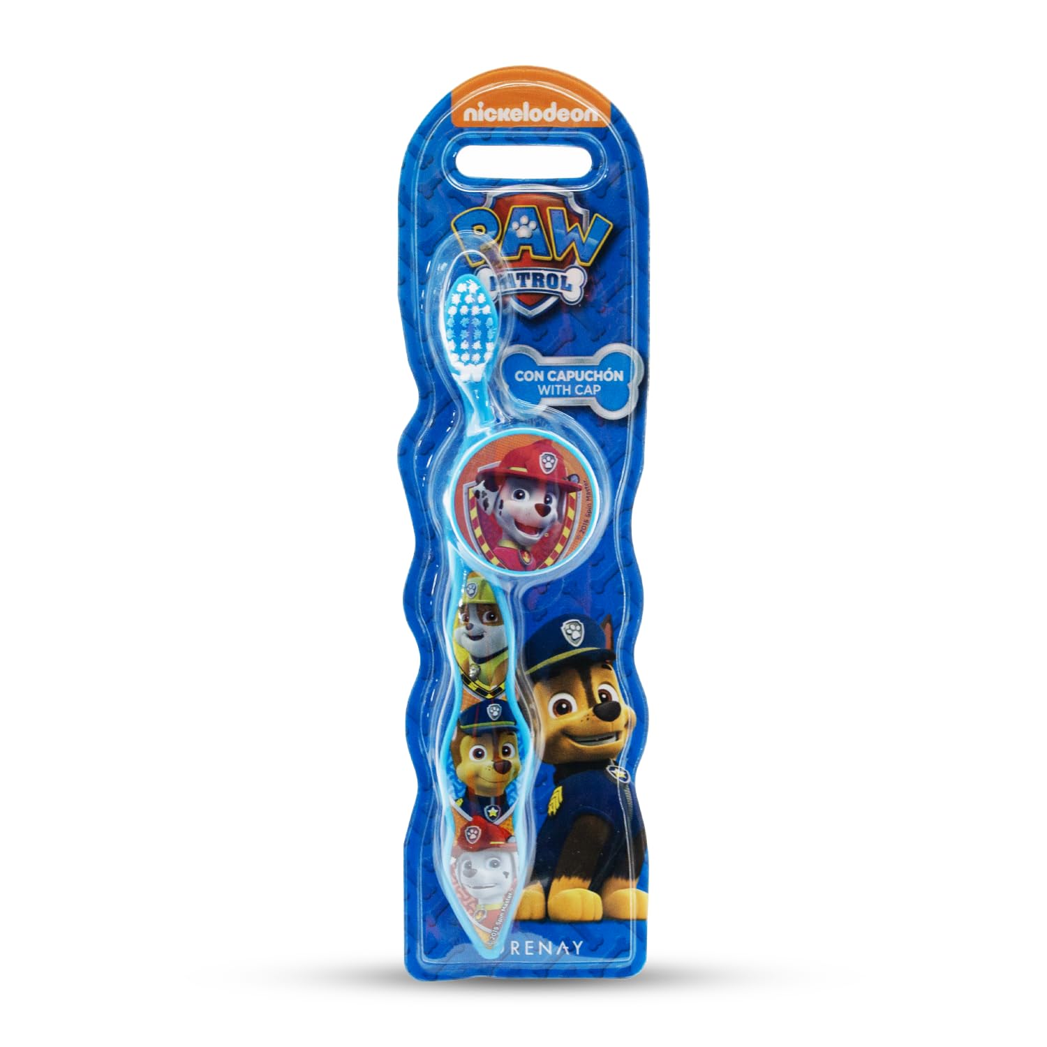 Paw Patrol Kids Toothbrush with Protection Cap, Comfortable Handle and Soft Bristles for Ages 3+ (Pack of 2)