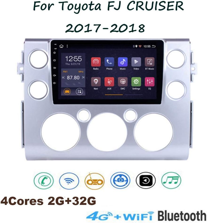 Yuahwyehe Android 8.1 Car Radio Stereo GPS Navigation 9 Inch Touch Display for Toyota FJ CRUISER 2017-2018 Support Screen Mirror Player FM USB Steering Wheel Control