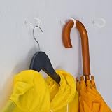 KINGLAKE 12 Pcs 2 Inch White Cup Hooks PVC Coated Screw In Kitchen Wall Wood view 9